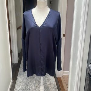 Vince silk and knit shirt in Cobalt blue NWT